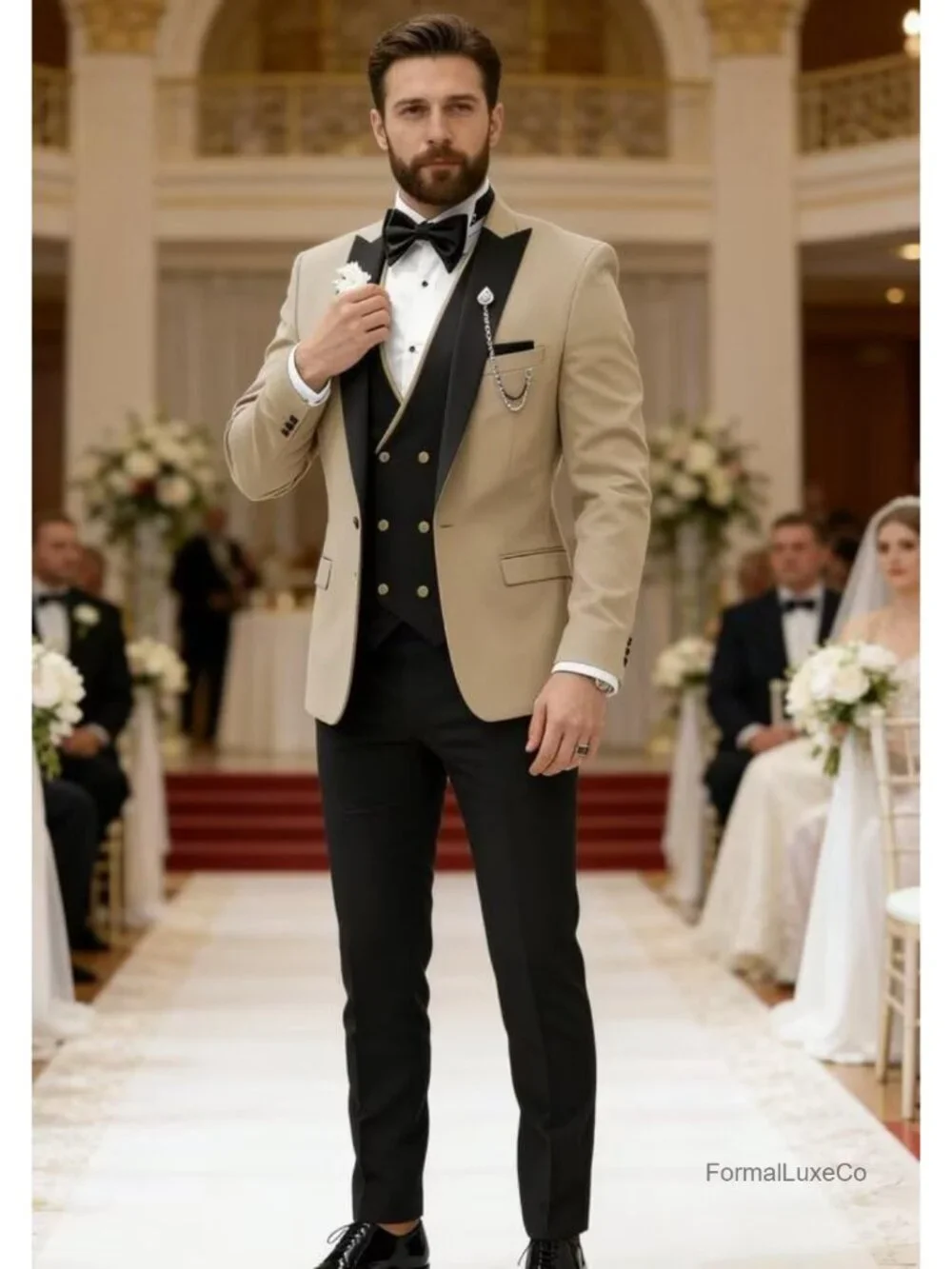 Men's 3 Piece Slim Fit Suit Wedding Prom Tuxedo Formal Business
